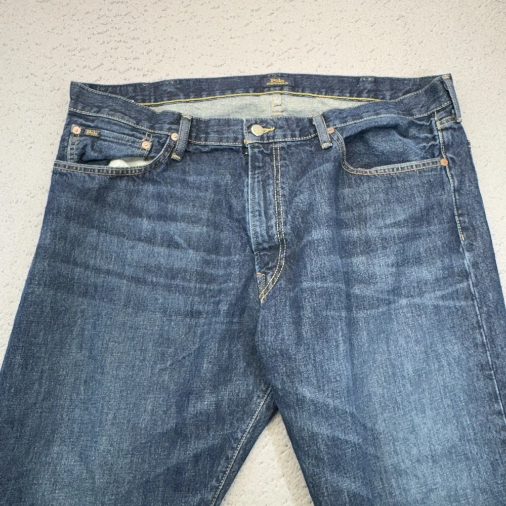 Polo Ralph Lauren Jeans Mens 40x32 Blue Hampton Relaxed Straight 5 Pocket Preppy